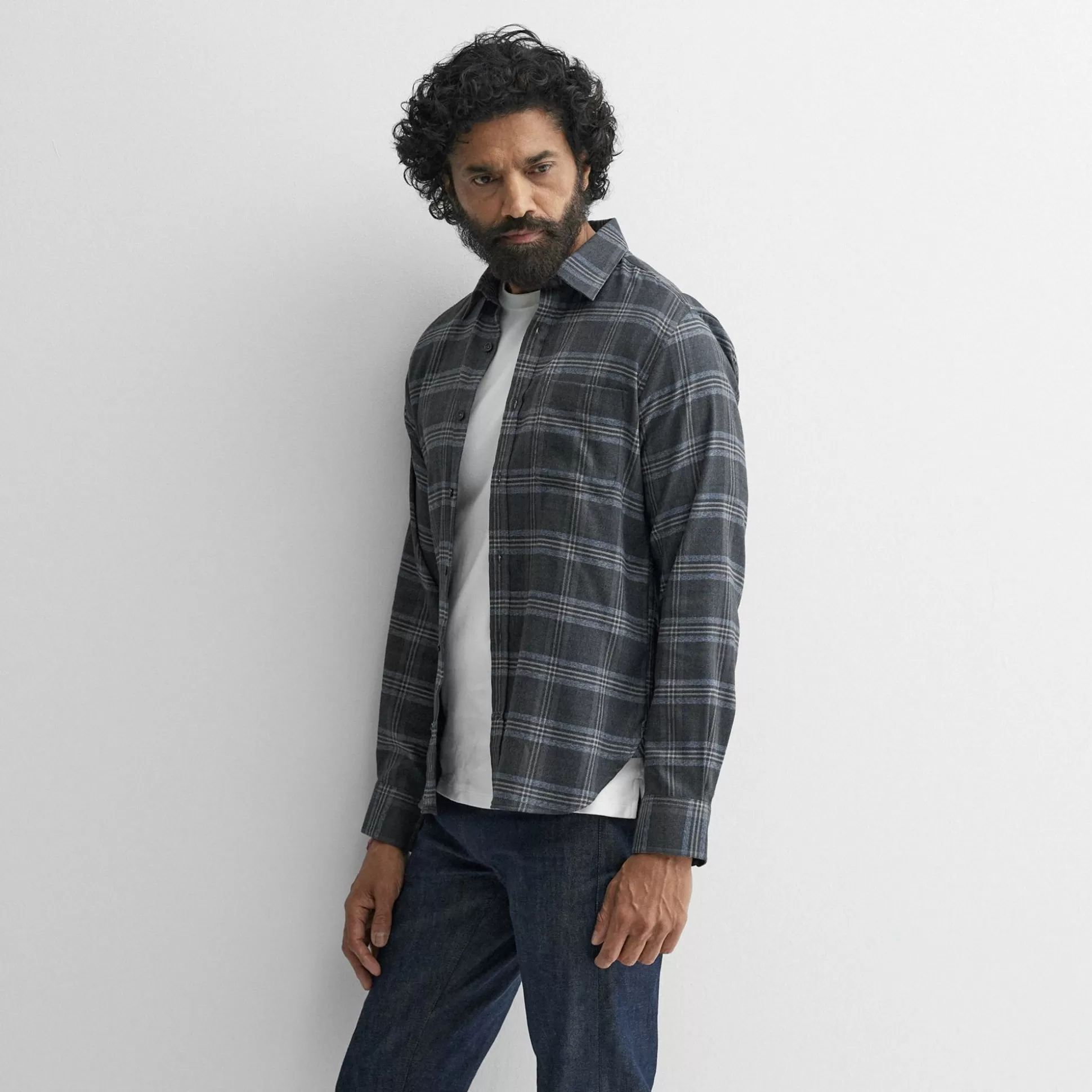 Oliver Sweeney Shirts^Censo Charcoal/Grey Check