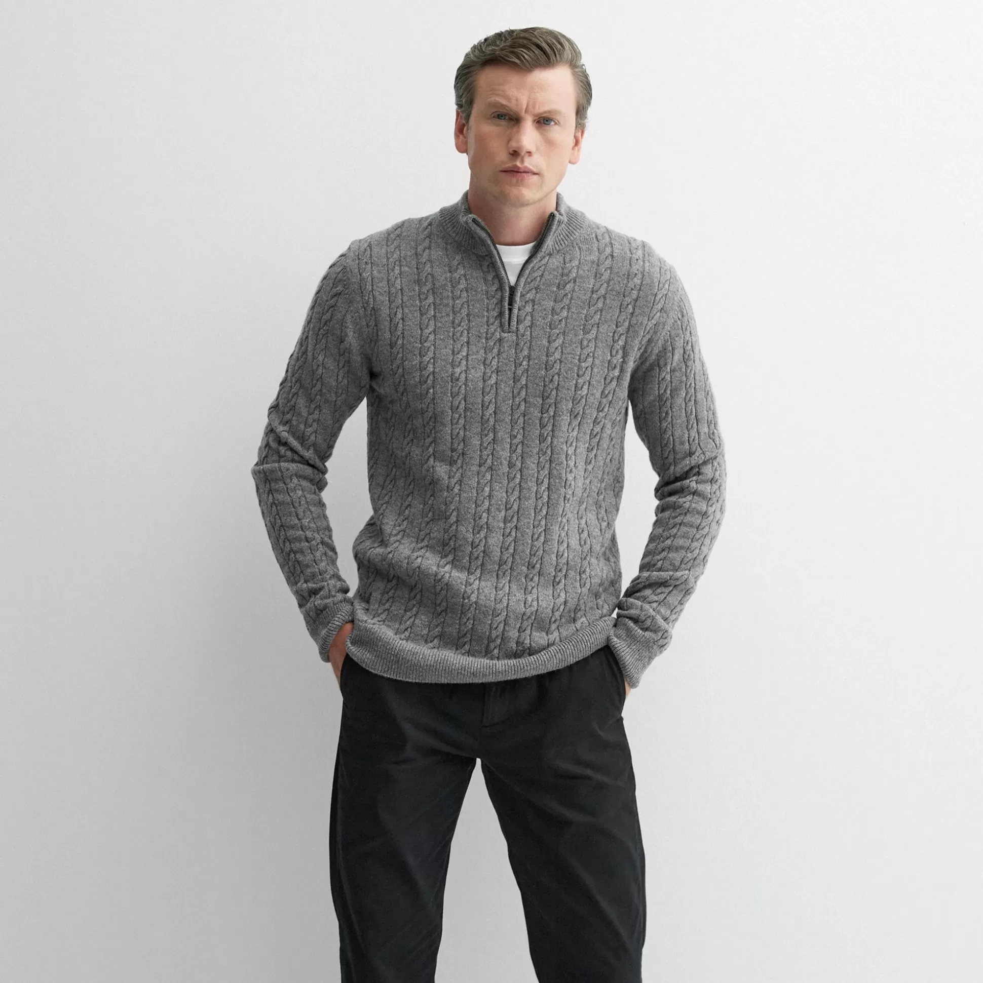 Oliver Sweeney Knitwear^Glanlough Light Grey