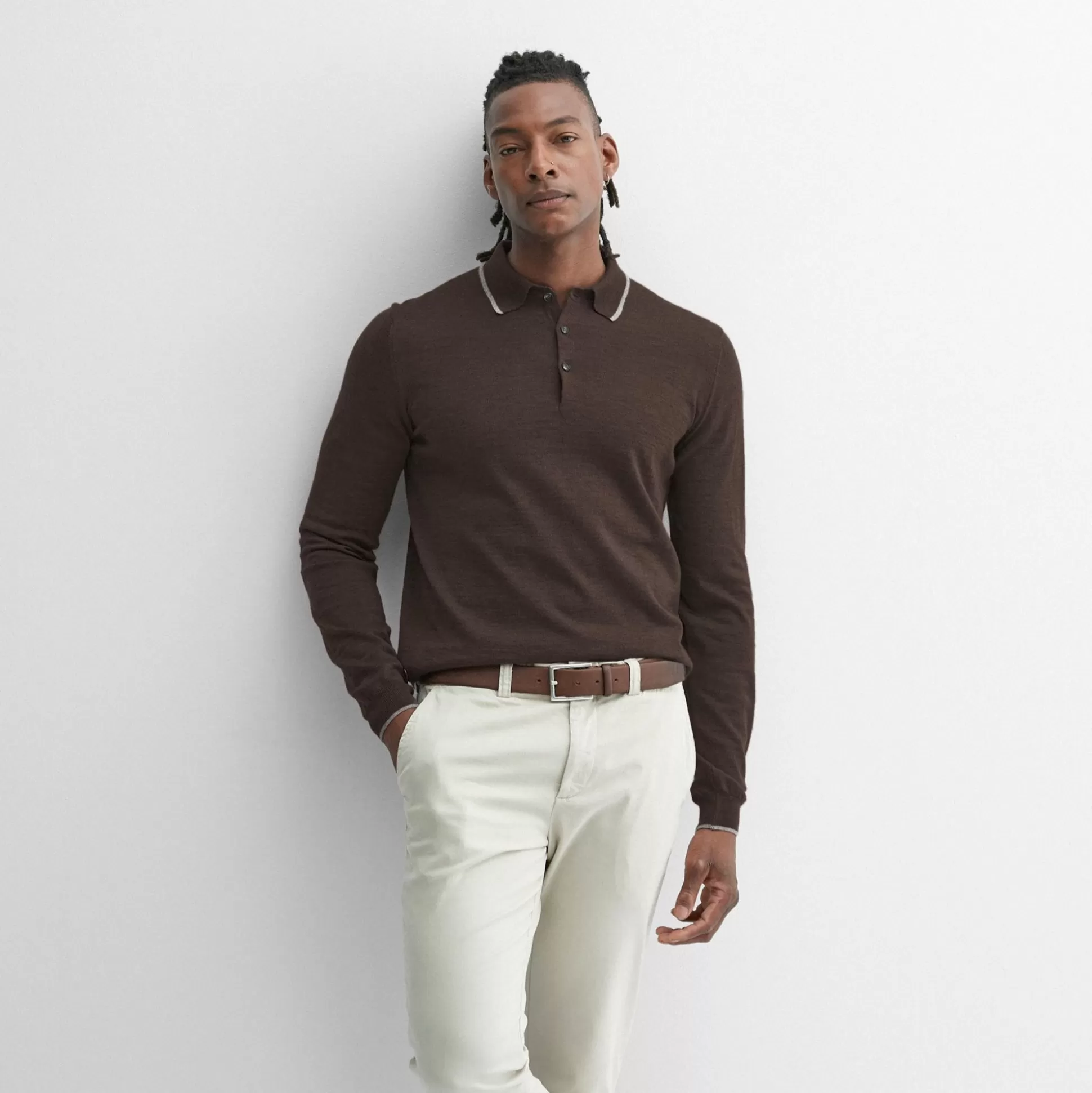 Oliver Sweeney Knitwear^Sulby Chocolate Tipped