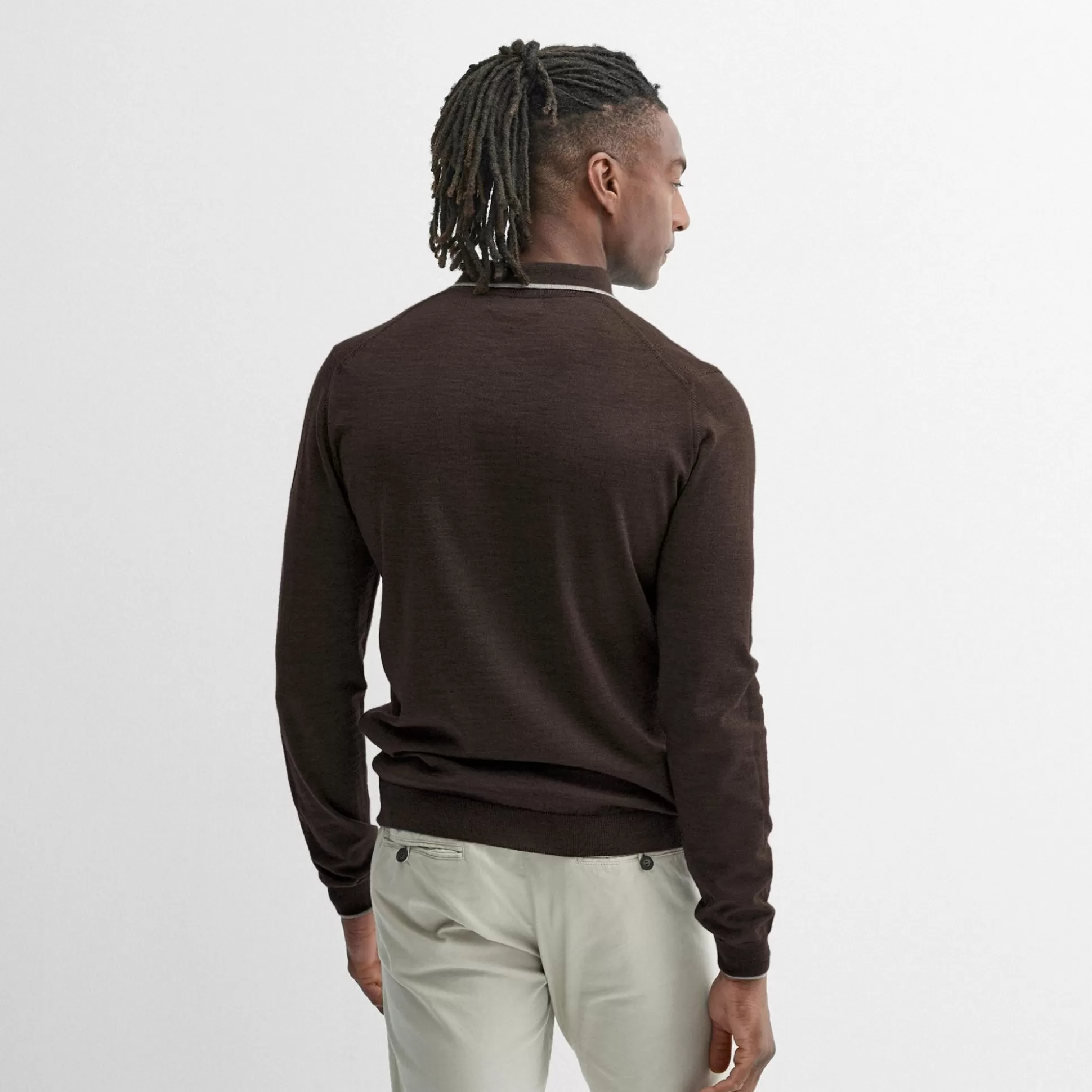 Oliver Sweeney Knitwear^Sulby Chocolate Tipped